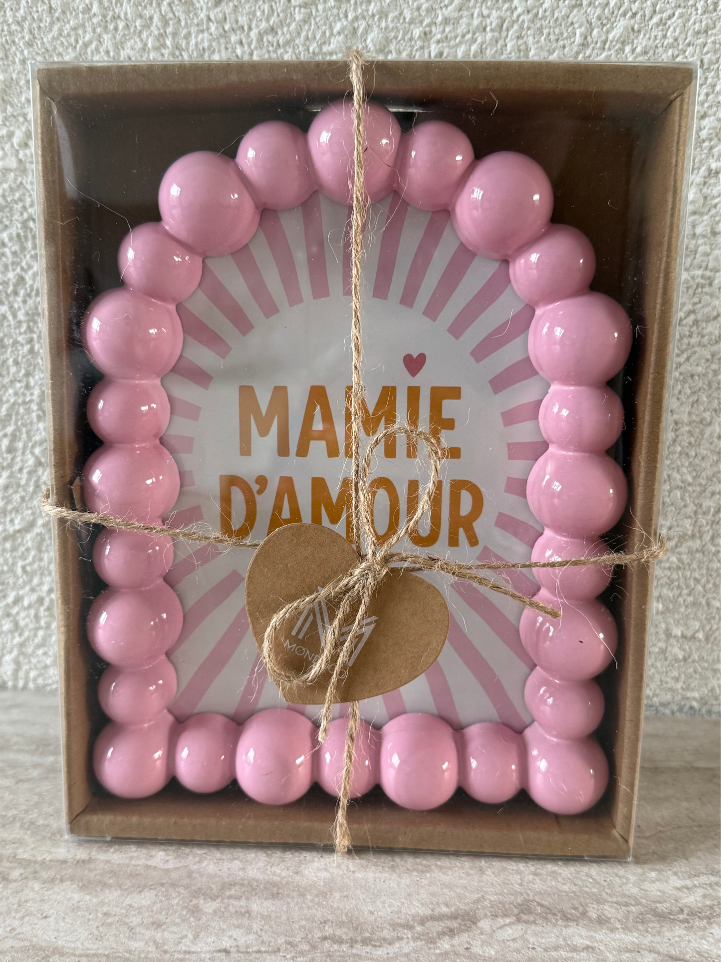 Fotolijst roze bolletjes cadeau