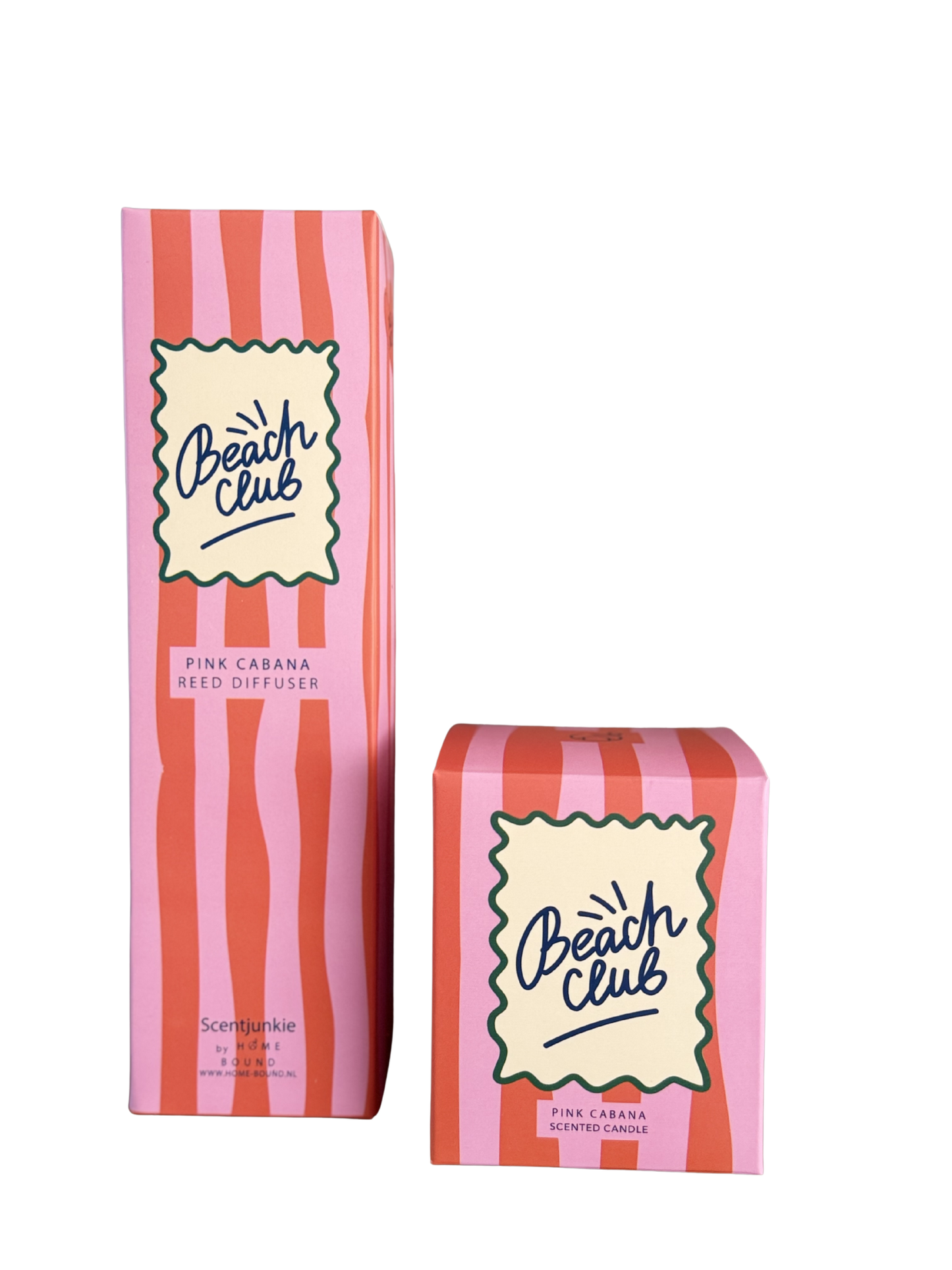 Geurdiffuser stokjes Pink Cabana met geurkaars
