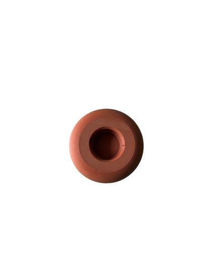 Stapelbare kandelaar basis terracotta.