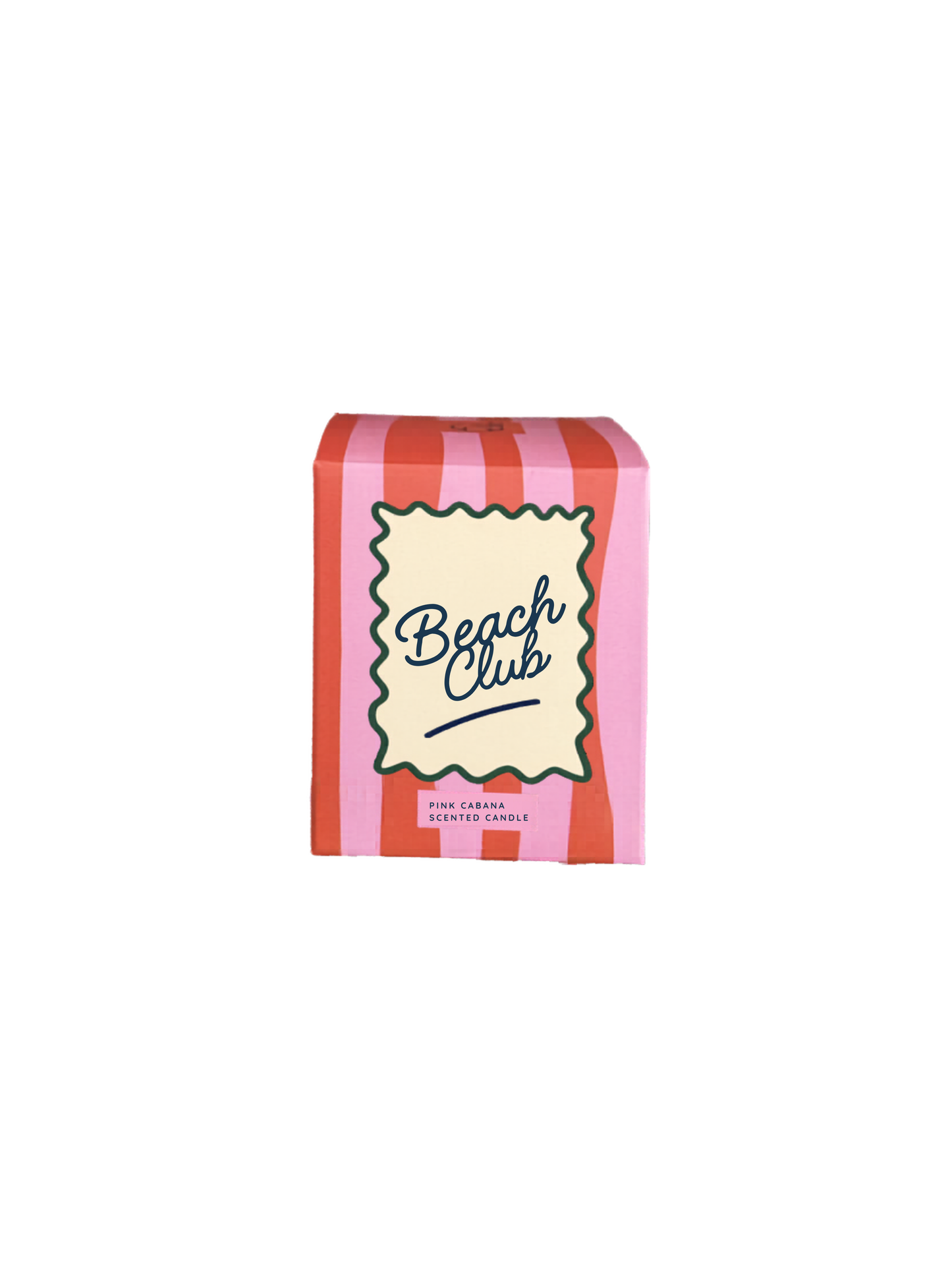HomeBound Pink Cabana geurkaars met verpakking.