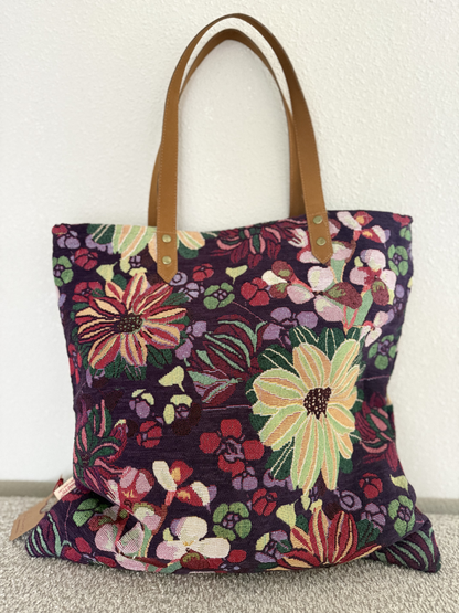 Shopper tas strandtas met rits zijkant