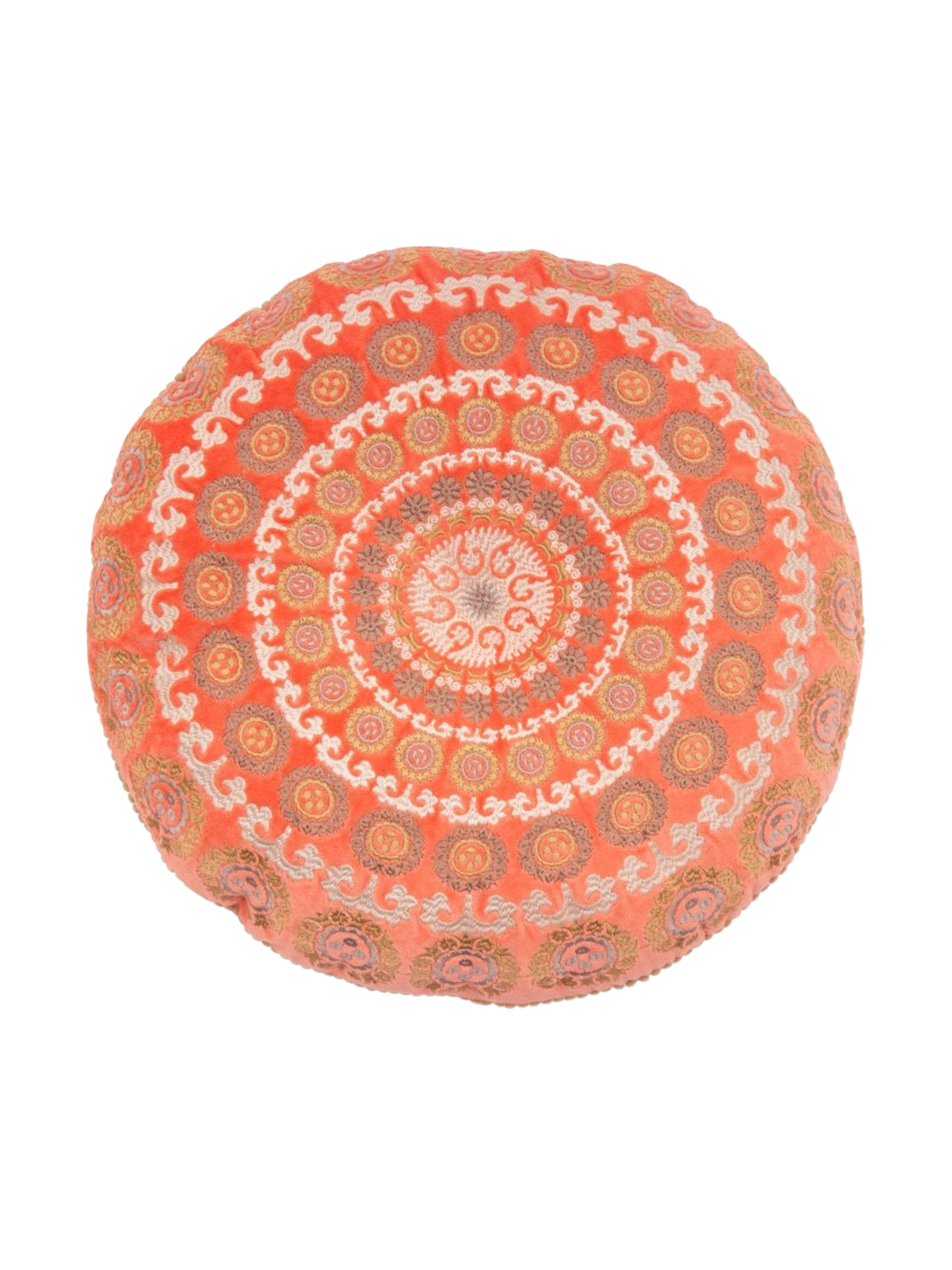 Rond kussen ibiza oranje