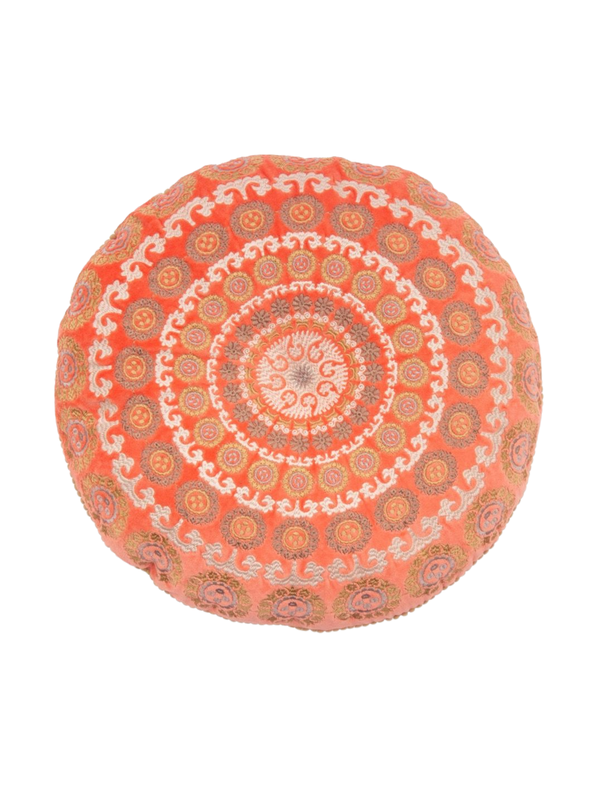 Rond kussen ibiza oranje