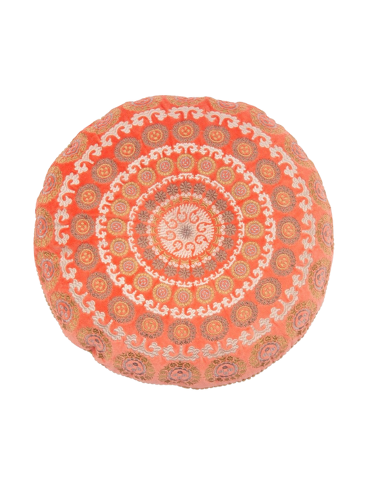 Rond kussen ibiza oranje