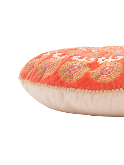 Rond kussen ibiza oranje