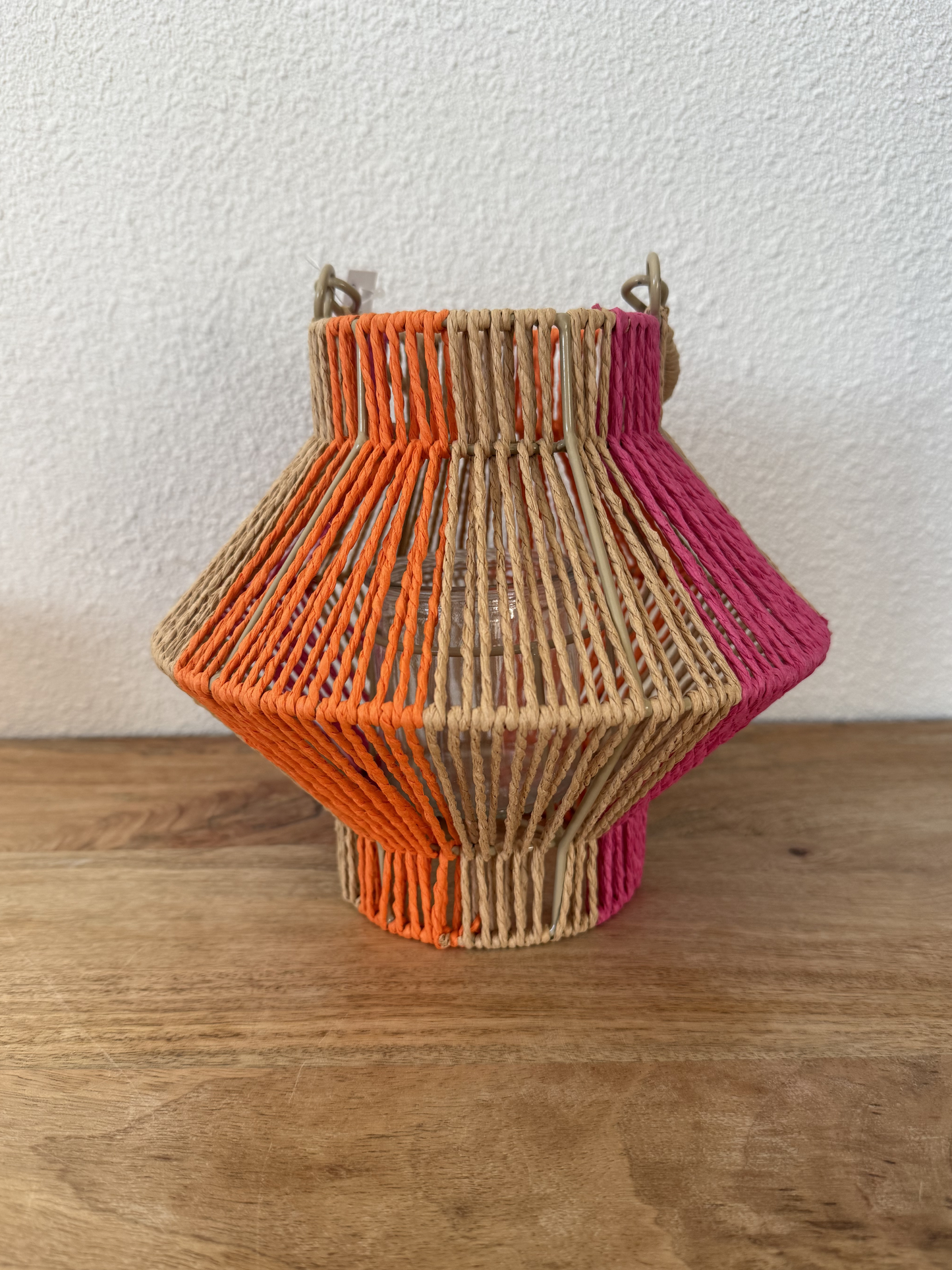 Lantaarn oranje roze 