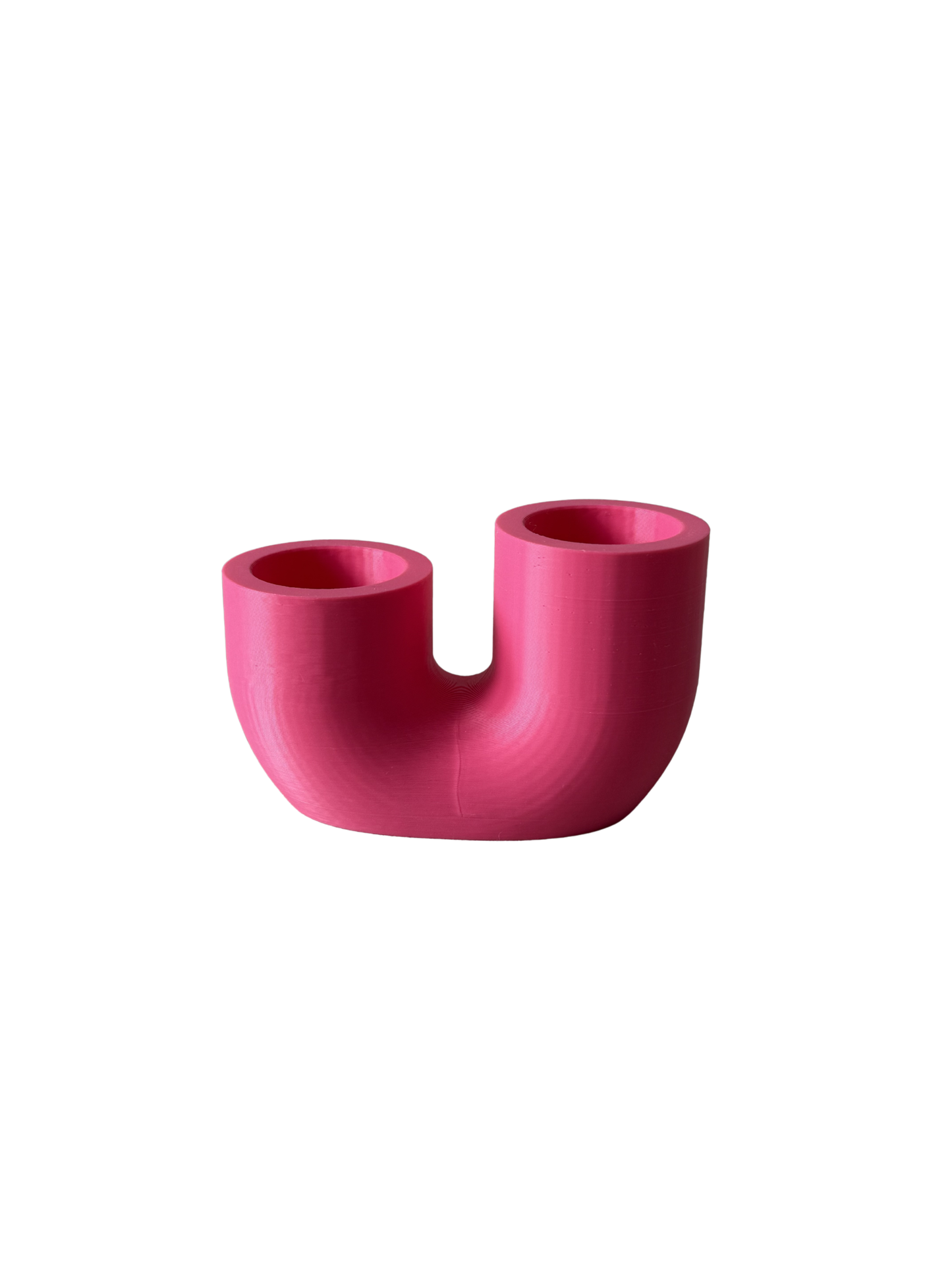 Kaarsen standaard dubbel roze  
