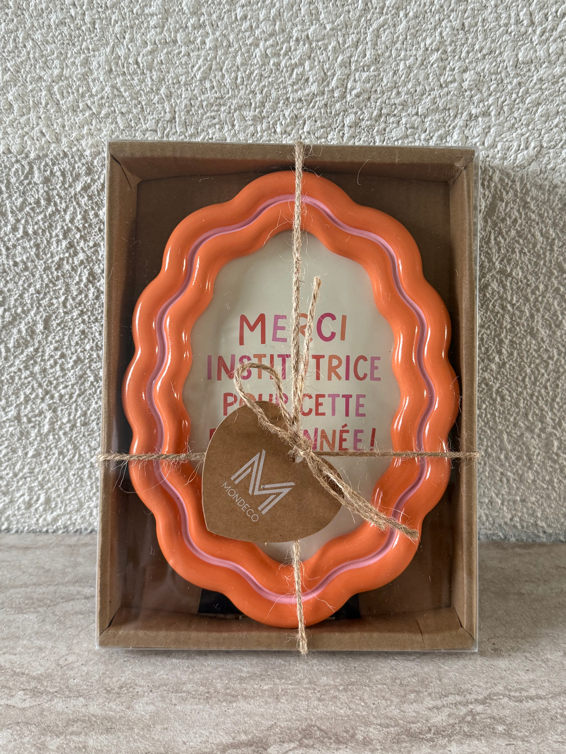 Fotolijst oranje ovaal cadeau
