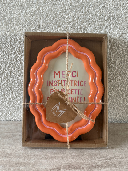 Fotolijst oranje ovaal cadeau