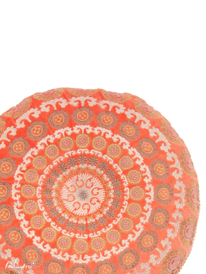 Rond kussen ibiza oranje