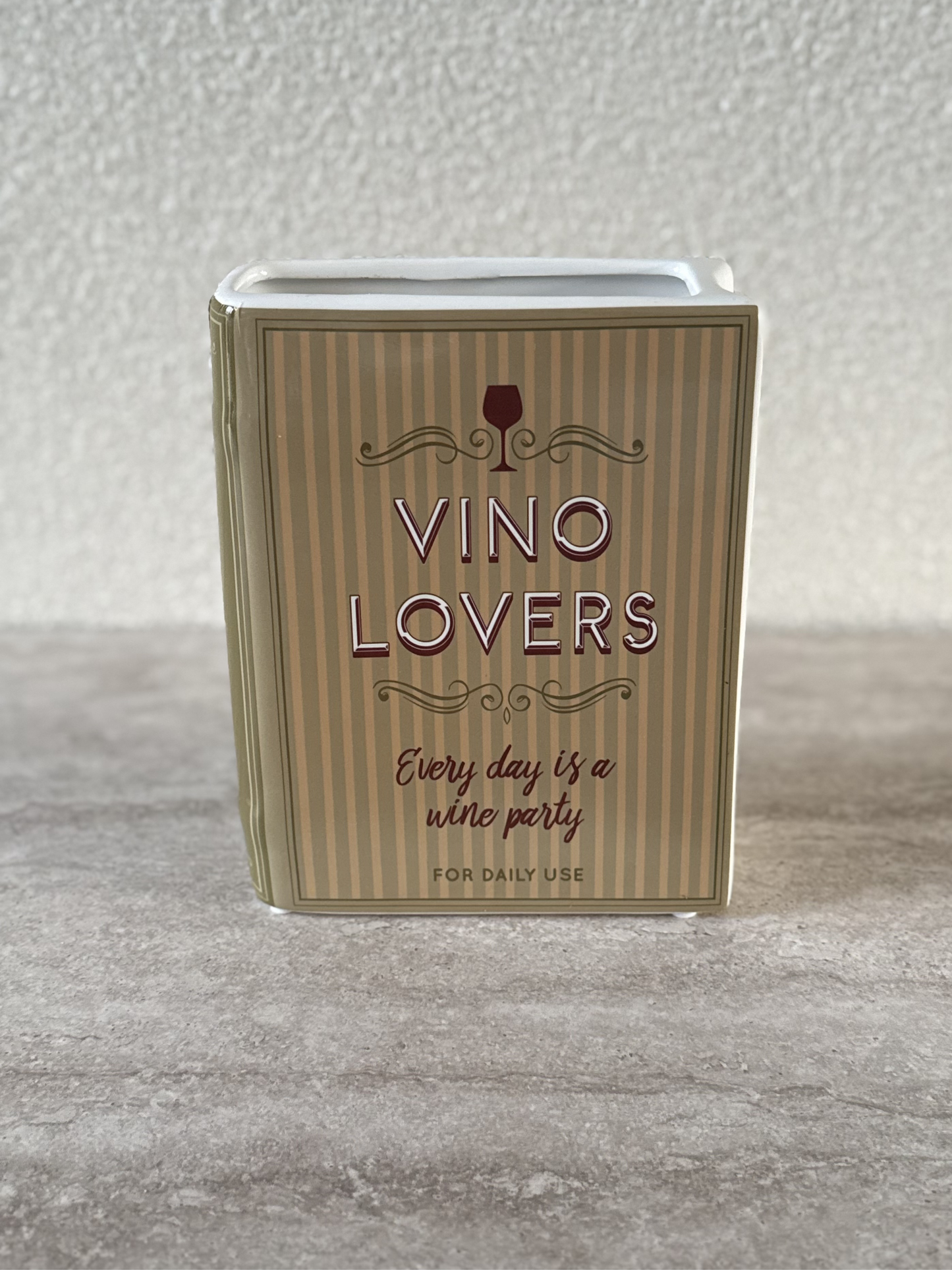 Vaas boek groen beige vino