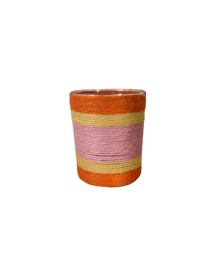 Waxinehouder roze oranje