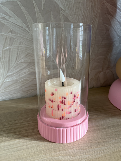 Windlicht roze 