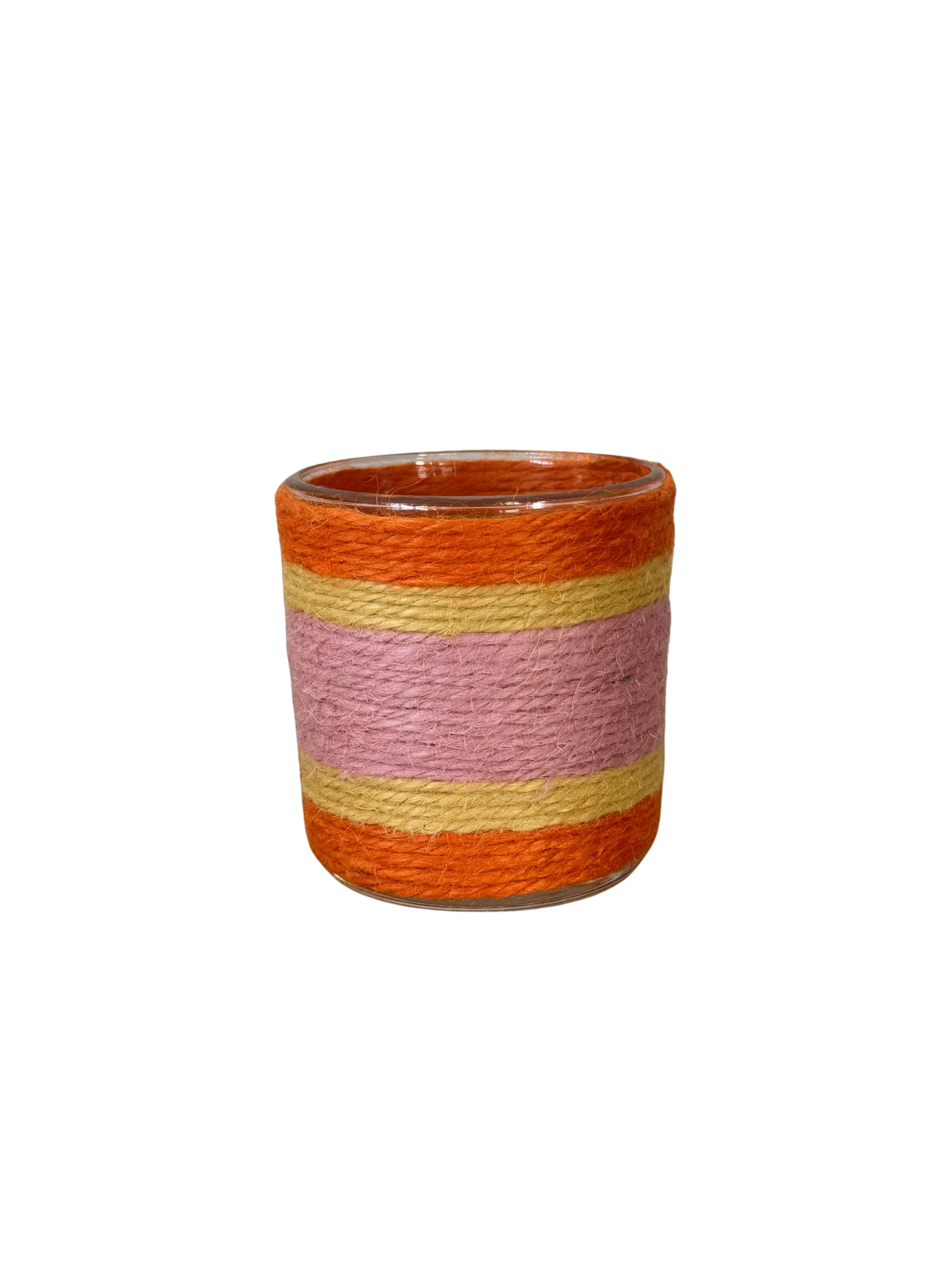 Waxinehouder roze oranje
