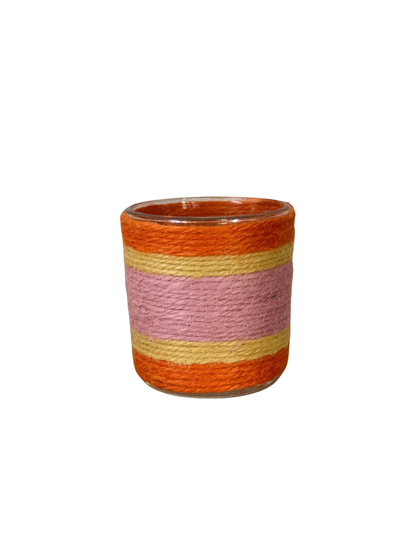 Waxinehouder roze oranje