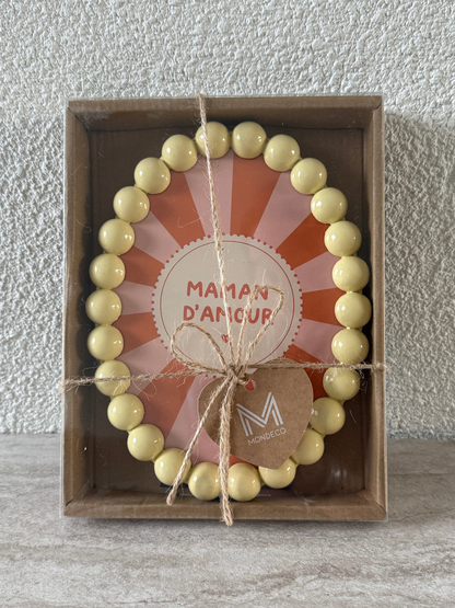 Fotolijst botergeel ovaal cadeau