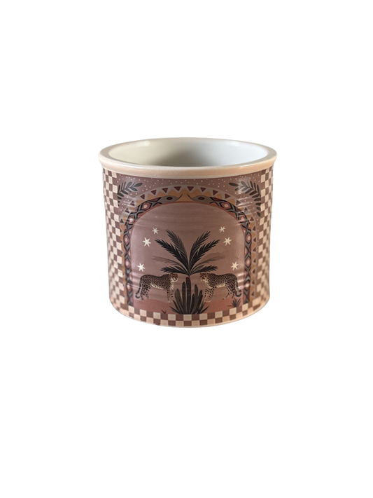 Aardewerk pot palm tijger