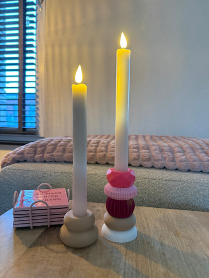 Stapelbare kandelaar interieur inspiratie.