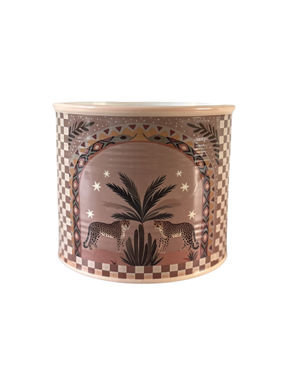 Aardewerk pot palm tijger