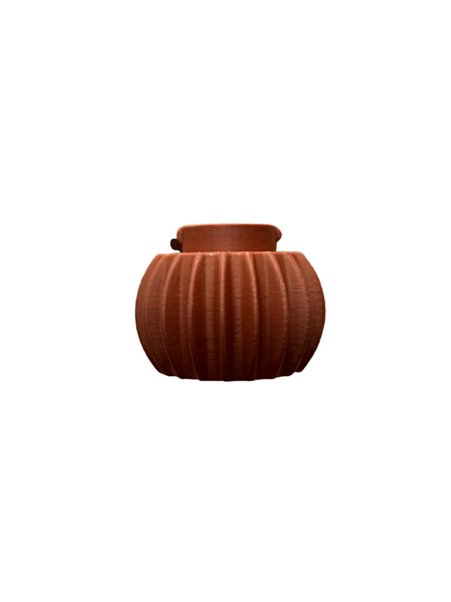 Stapelbare kandelaar vorm kleur terracotta.