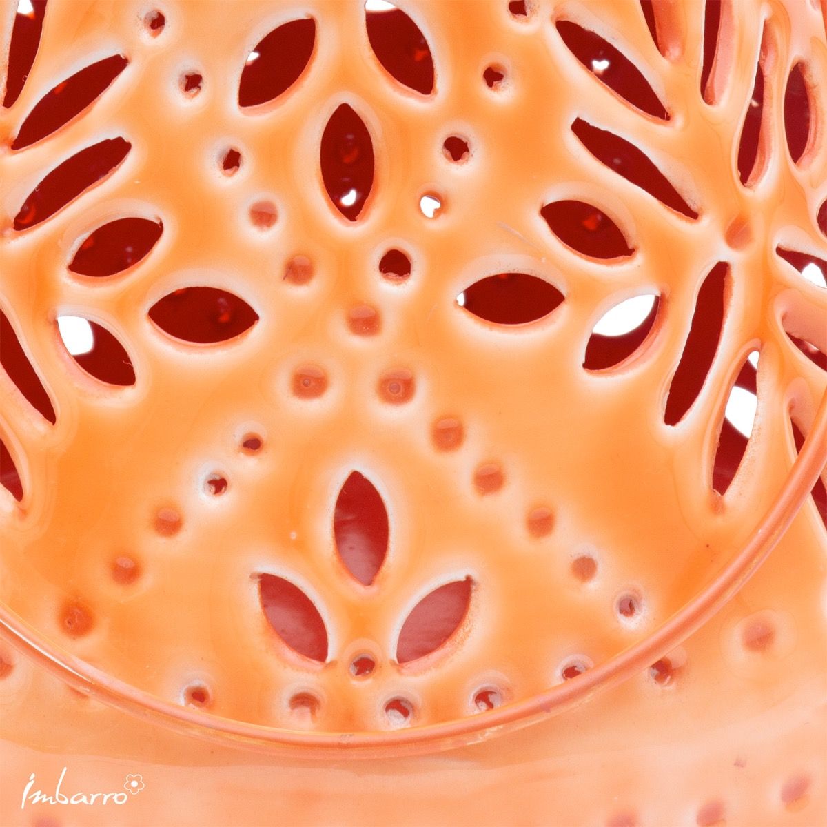 Windlicht Fauna Orange close up.