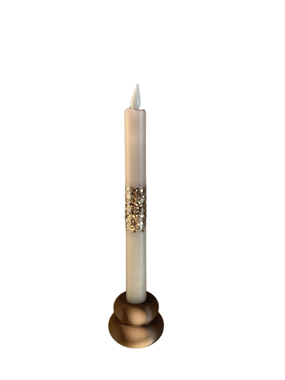 Led kaars - ecru koper