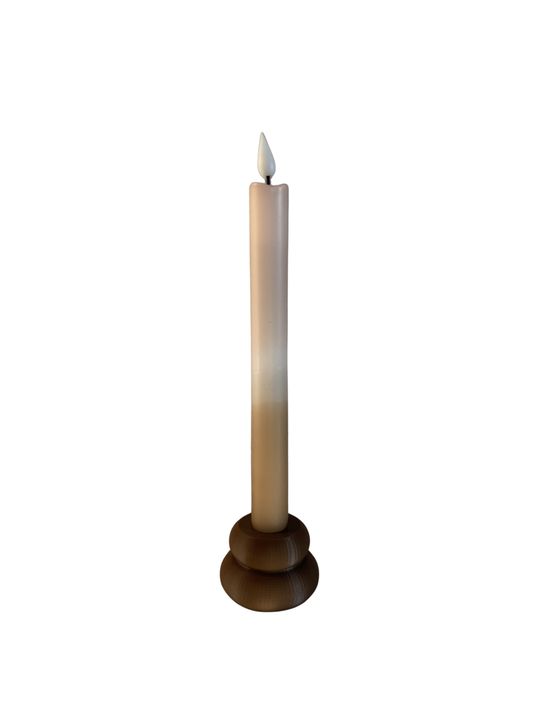 Led kaars - wit ecru lichtbruin