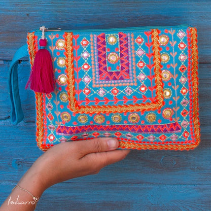 Pouche toillettas ibiza blauw