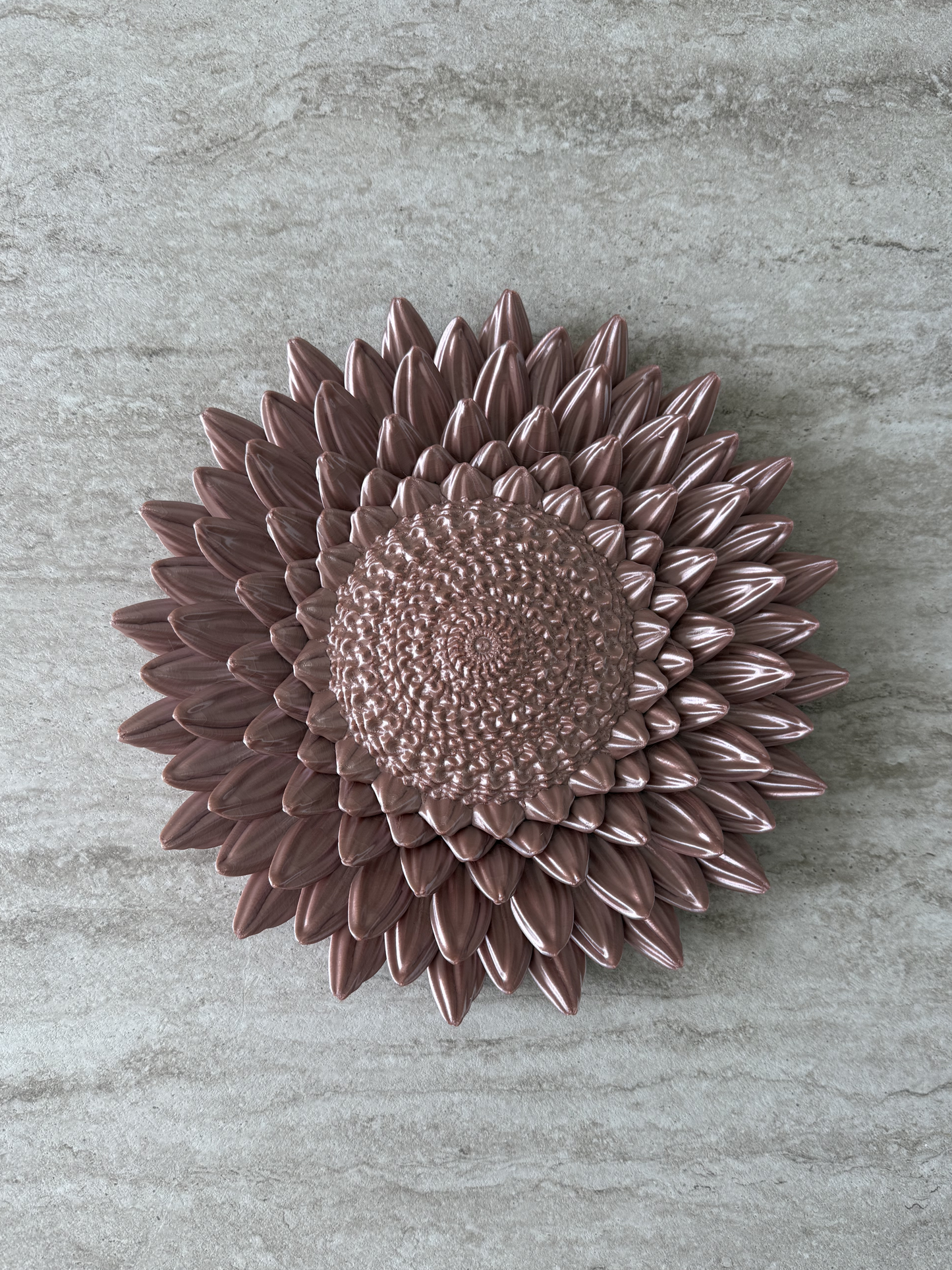 Wandbord Zonnebloem - Rose goud