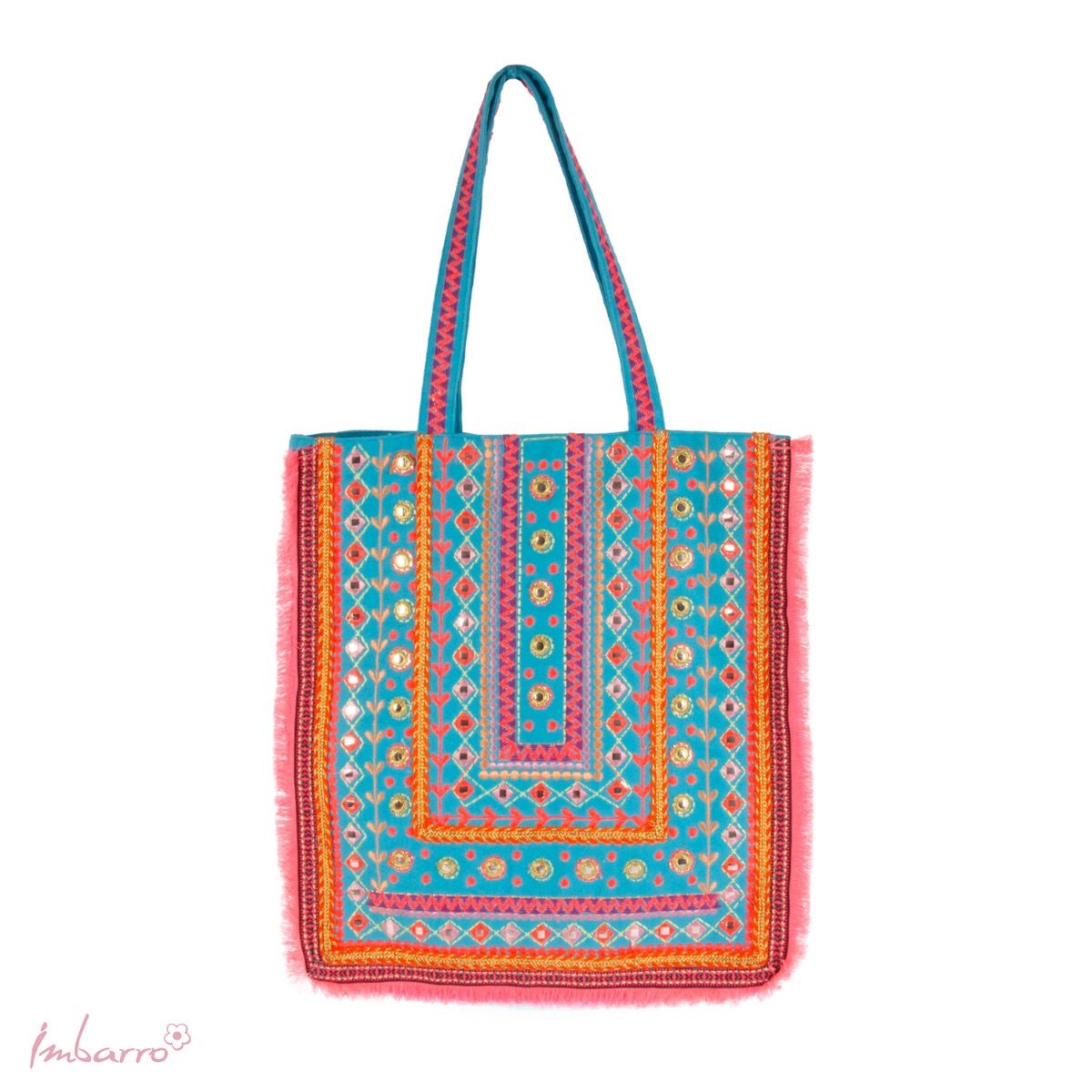 Shopper tas ibiza blauw