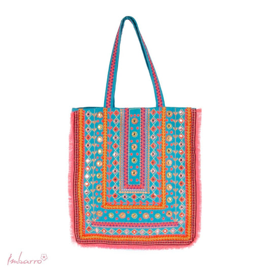 Shopper tas ibiza blauw