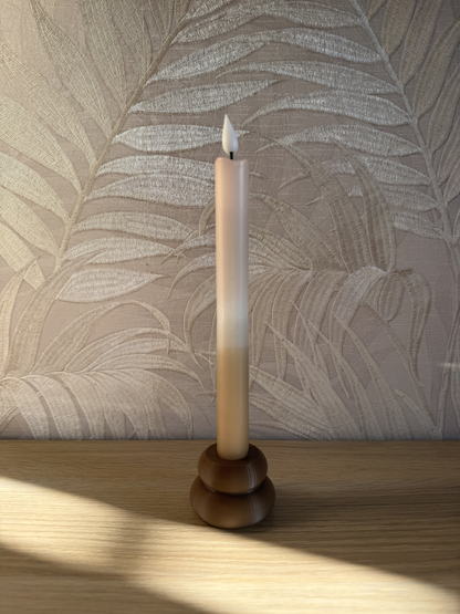 Led kaars - wit ecru lichtbruin