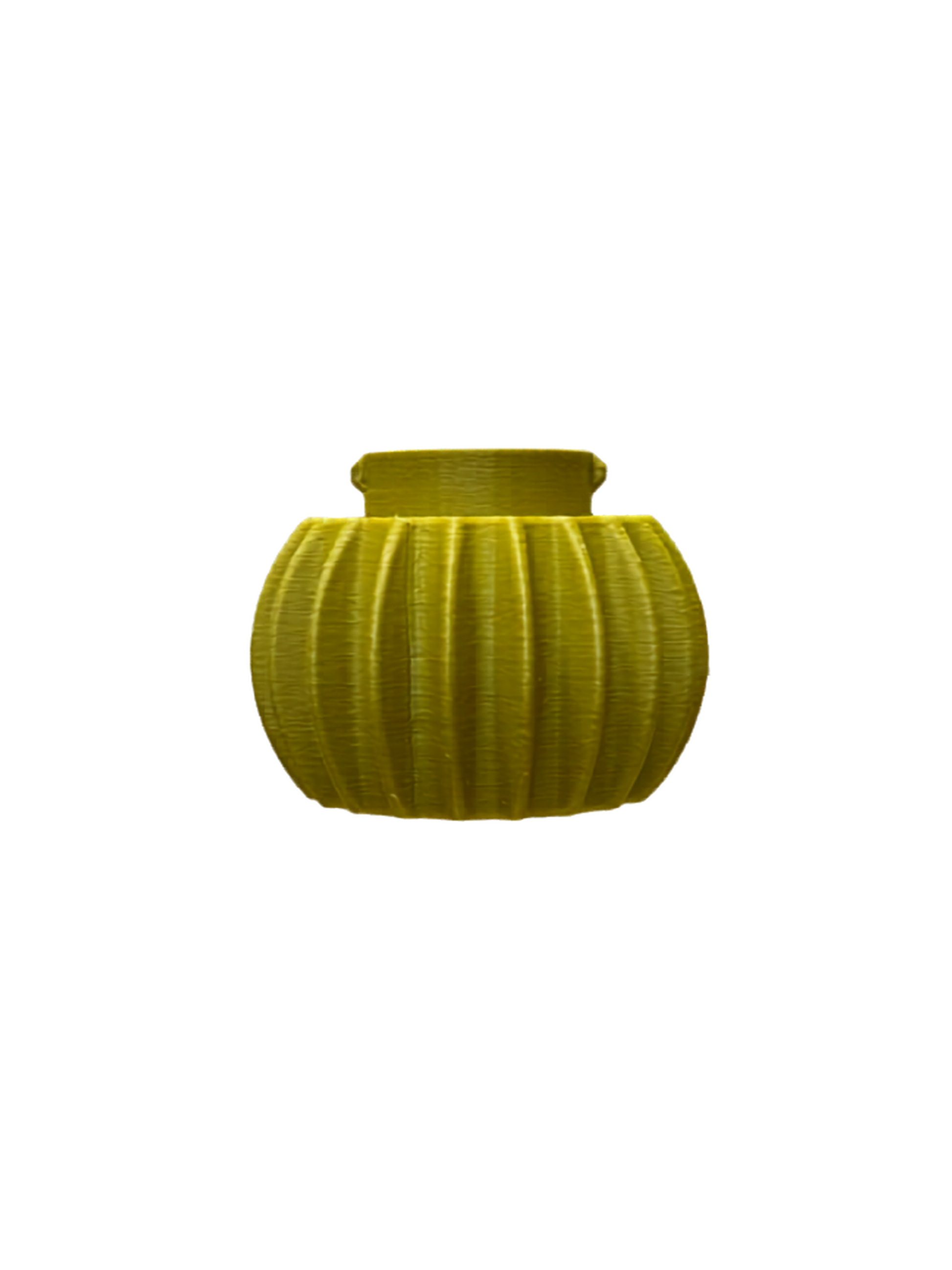 Stapelbare kandelaar vorm kleur mosterd groen.
