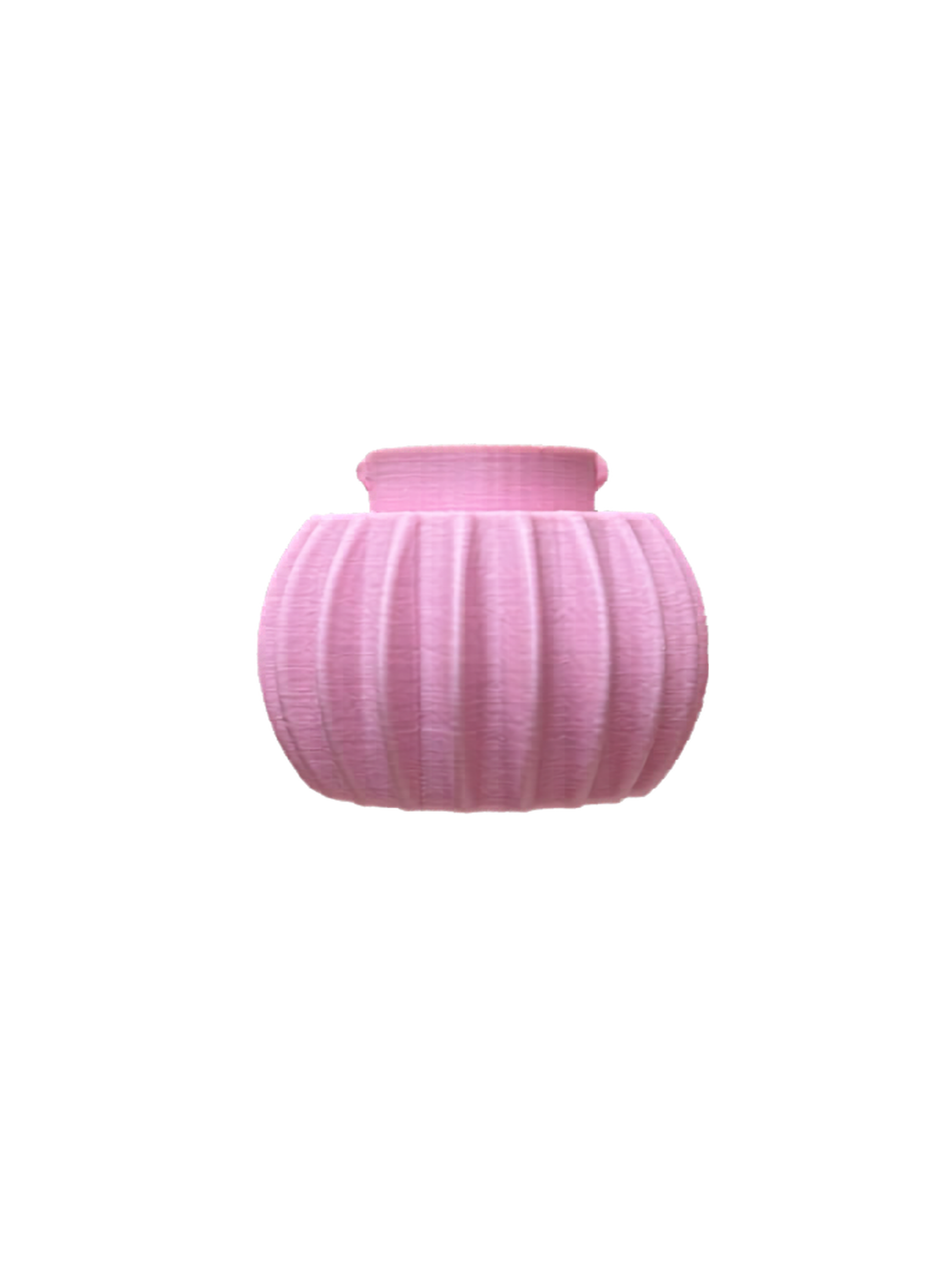 Stapelbare kandelaar vorm roze ribbel.